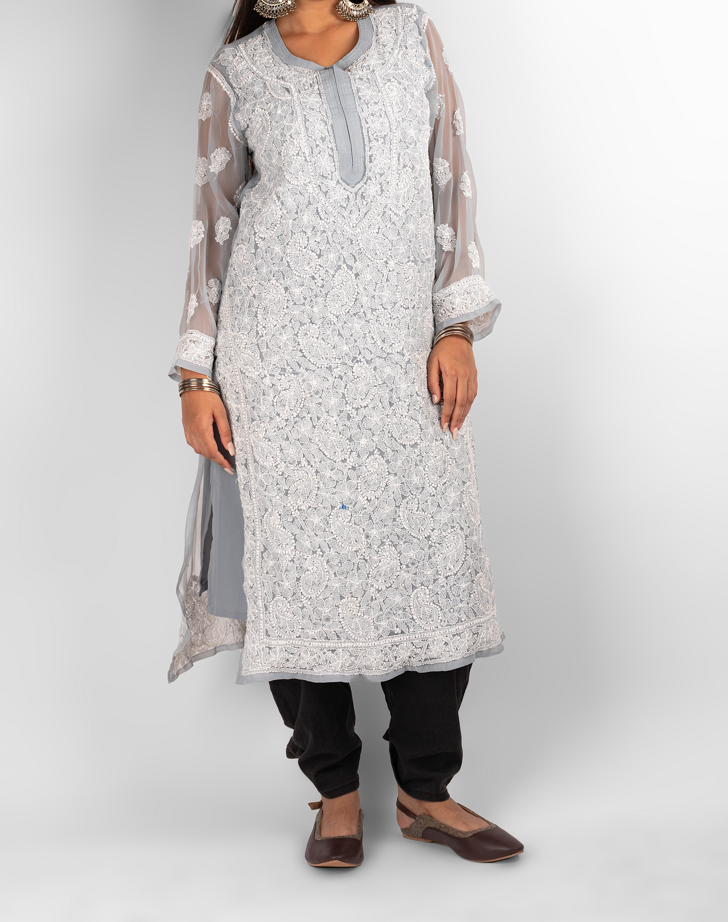 Brown Checkered Mule