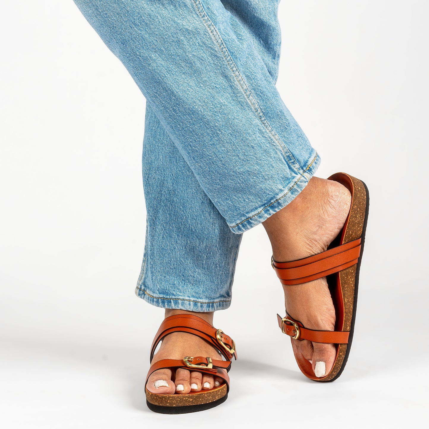 Cork bed cushion sandals
