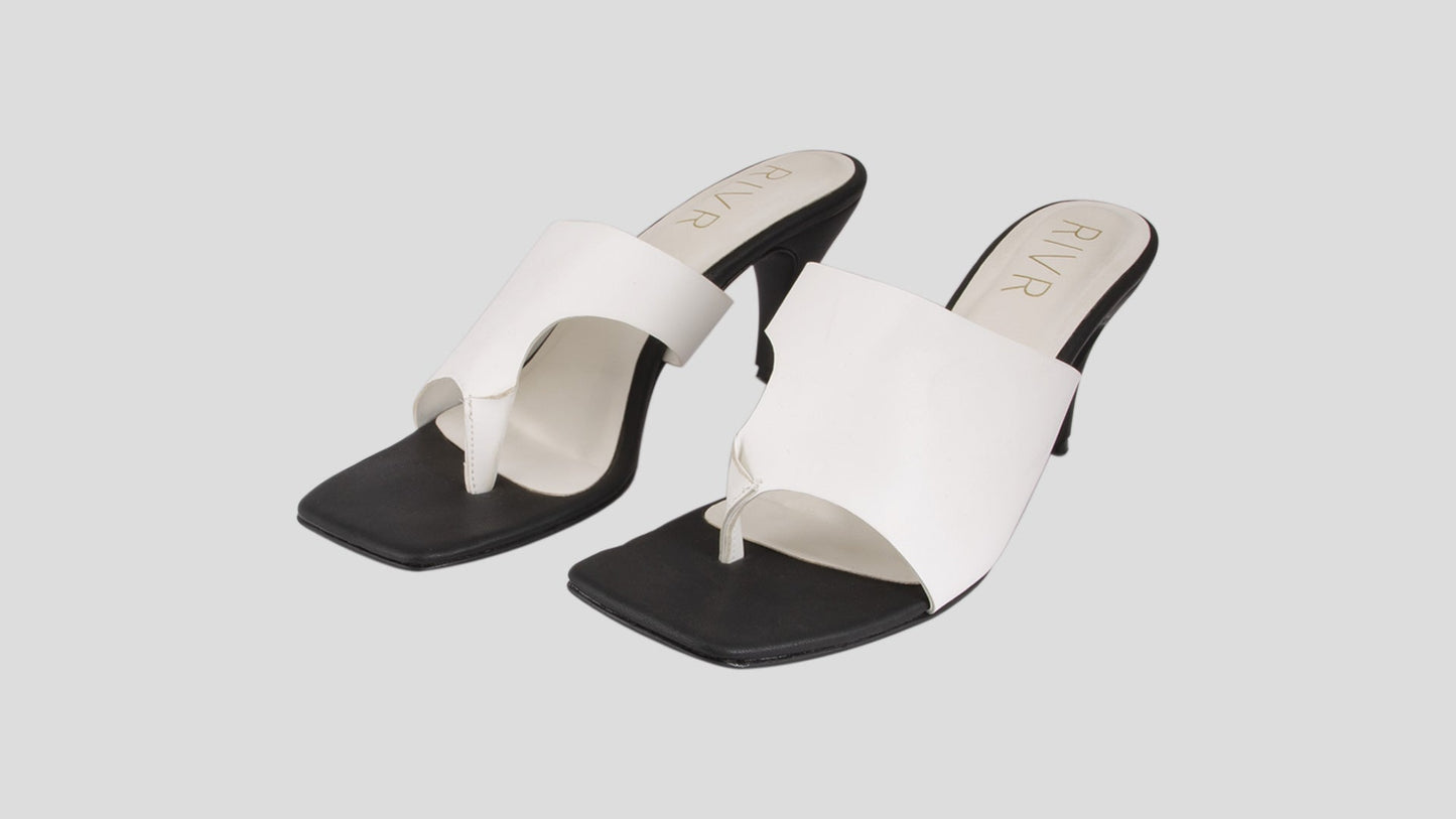 Black and White Asymmetry Heel