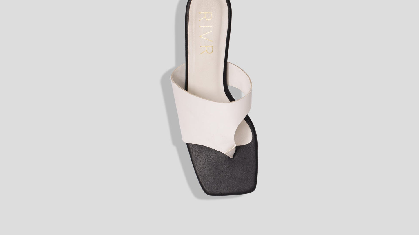 Black and White Asymmetry Heel