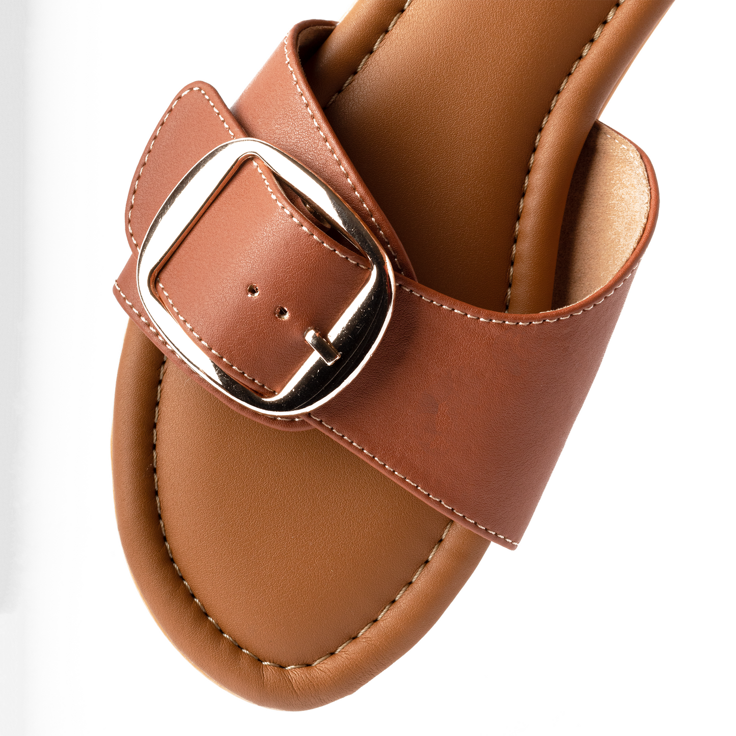 Buckle Slidders in Tan