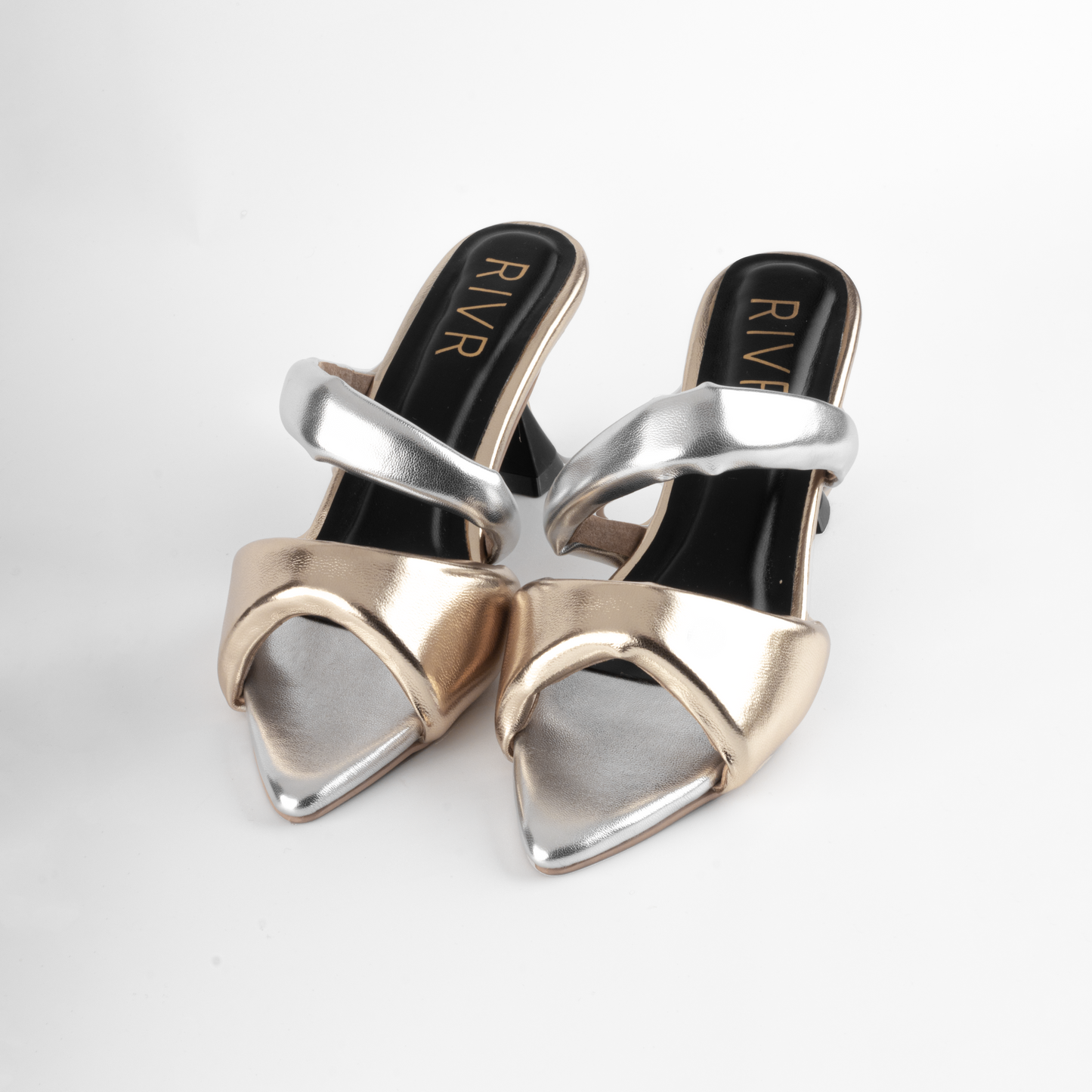 Silver-Golden Luster Heel