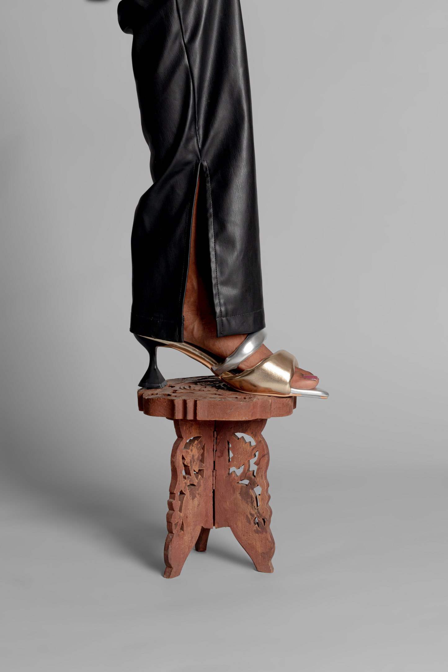 Silver-Golden Luster Heel