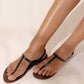 Checked T-strap