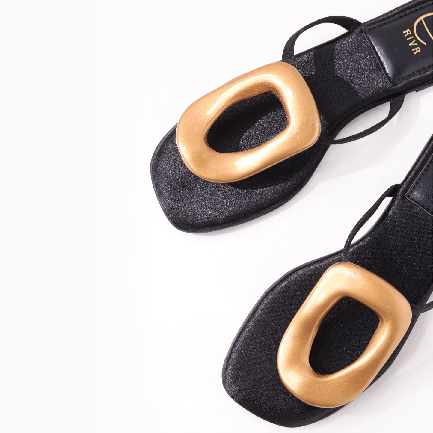 Gold Buckle Flats