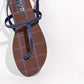 Checked T-strap
