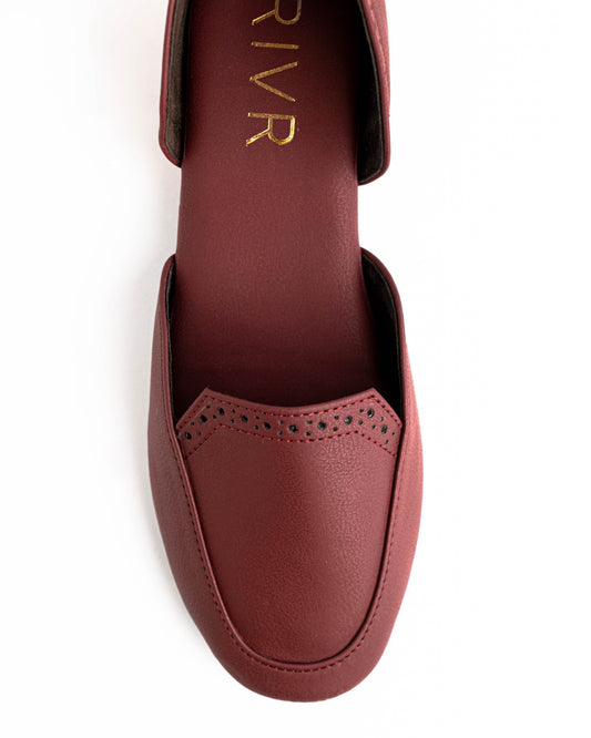 Maroon brogue Loer