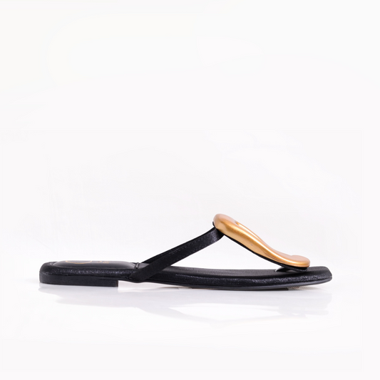 Gold Buckle Flats